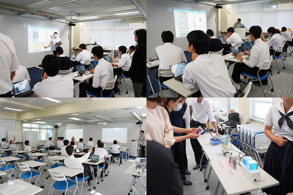 兵庫県立姫路東高等学校でスーパーサイエンスハイスクール事業「プログラミング体験講座」の講師として登壇しました